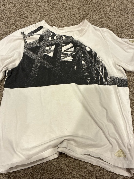 adidas Other - adidas White Tee with Black Architectural Print Beijing 2008 World Cup